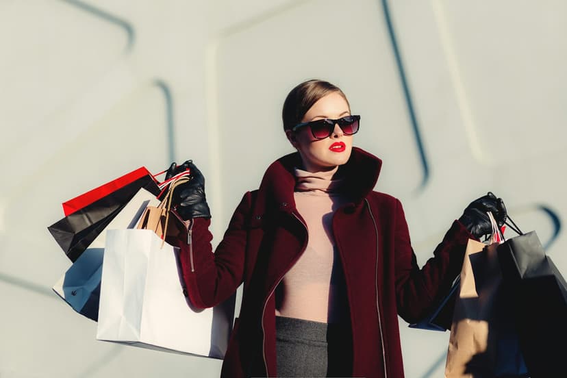 Shopper carrying bags after an online order