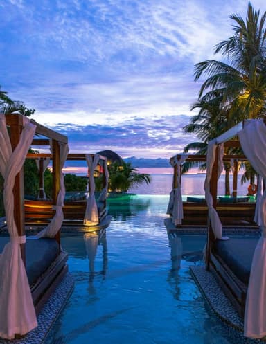 Hotel pool at the booked property